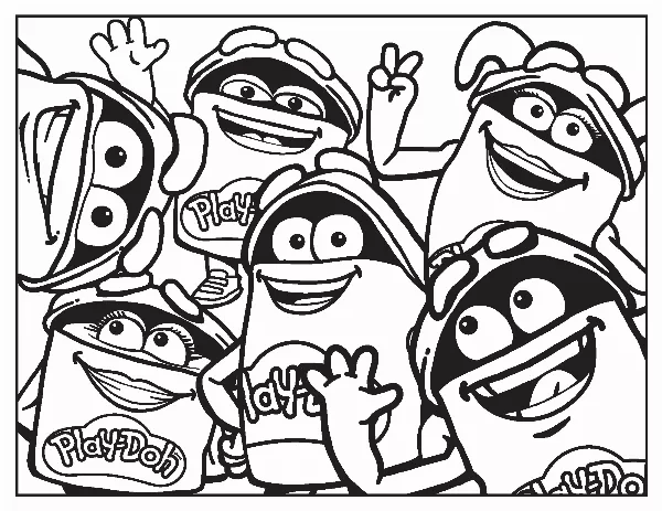 Play Doh Colouring Sheet 1